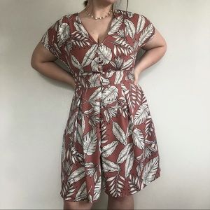 Pink Floral Sienna Sky button up dress